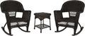 Jeco 3 Piece Rocker Wicker Chair Set
