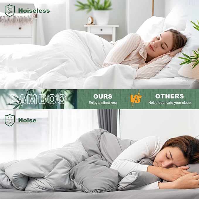 GRT Queen Waterproof Mattress Protector, Rayon Made from Bamboo Mattress Cover, Breathable Cooling Soft Mattress Protector, Machine Washable Mattress Pad with 8''- 26'' Deep Pocket