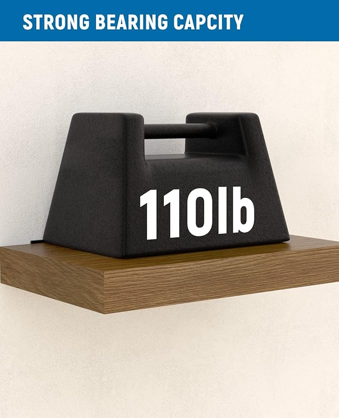 LEOPO 12-Pack 10 inch Floating Shelf Brackets, Hidden Shelf Bracket