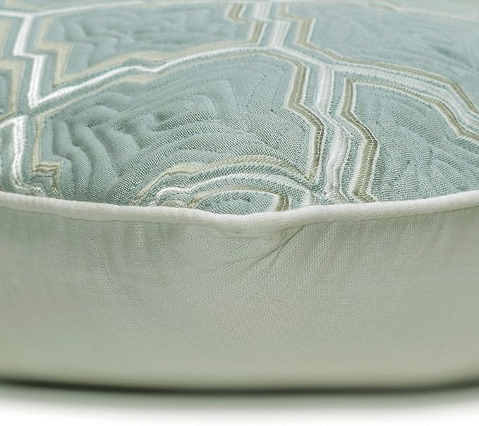 The HomeCentric King/Queen/Twin Light Blue Decorative Bed Runner Full 68"x18" Bed Runner Without Pillow Cover, Quiled, Embroidery Bed Scarf on Jacquard Fabric - Estelle