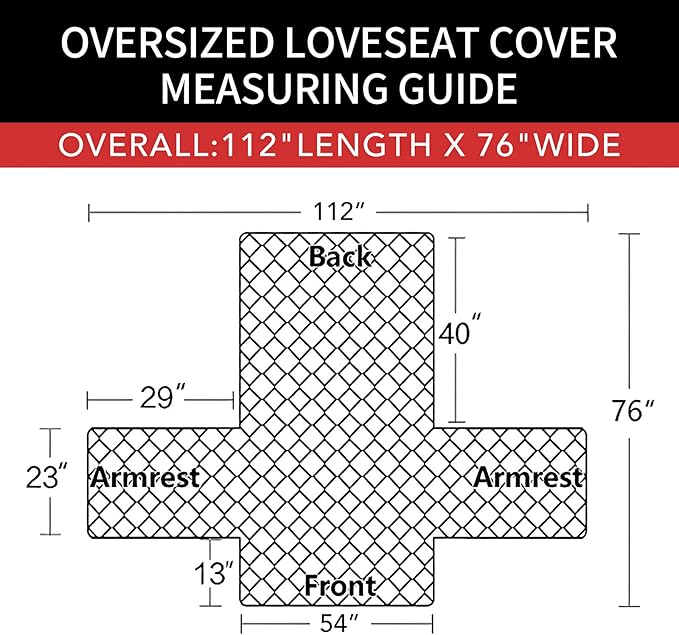 Easy-Going Sofa Slipcover Reversible Loveseat Sofa Cover Couch Cover for 2 Cushion Couch Furniture Protector with Elastic Straps for Pets Kids Dog Cat (Oversized Loveseat, Light Gray/Ivory)