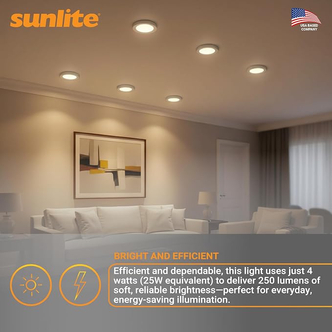 Sunlite LED R14 Mini Flood Light Bulbs, 4 Watts, 250 Lumens, Medium Base