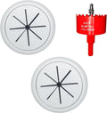 ROOWINTOO TV Cord Hider in Wall Cable Management Kit for TV, Behind Wall TV Wire Kit Cable Hider,Includes 2 Pass-Throughs and Hole Saw Drill Attachment