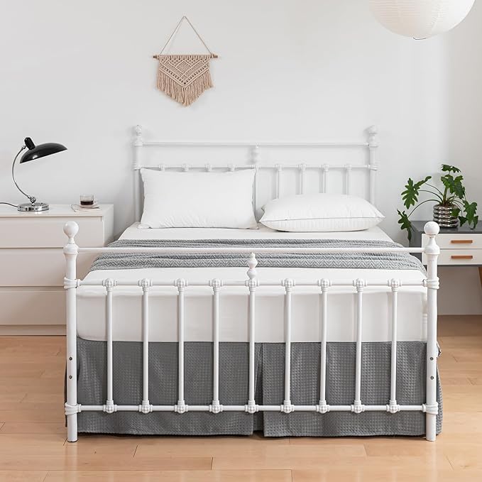 Twin Bed Skirt - Twin Size Bed Skirt 12 Inch Drop with Split Corners, Pleated Waffle Weave Bed Skirt, Tailored Dust Easy Fit, Machine Washable (Grey, Twin - 12" Drop)