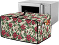 Air Fryer Toaster Oven Dust Cover Dustproof Convection Oven Cover with Side Pockets for Small Kitchen Appliances, L, 18.5 x 22.5 x 13 Inches, Poinsettia Flower Christmas Decor