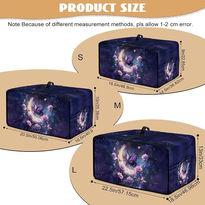 Gorgeous Butterfly Rose Moon Print Microwave Oven Cover Dust-Proof Microwave Oven Grill Cover Protector Kitchen Appliance Protector Dirt and Fingerprint Protection, L