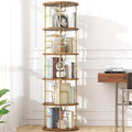 5Tier Rotating Bookshelf, 360 ° Display Stackable Spinning Bookshelf Tower