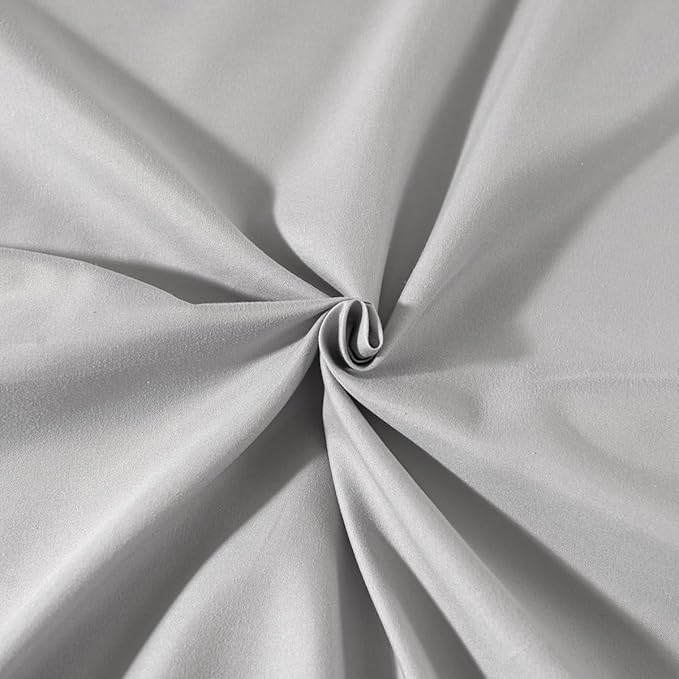 Light Grey Bed Skirt King Size Ruffled Bed Skirt with Split Corners, King Bed Skirt 14 Inch Drop, King Size Bed Skirt Grey for Ruffled Bed Skirt with Split Corners, Bed Skirt King Size