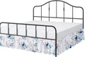 Cottington Lane Ruffled Bed Skirt King Size with Split Corner, Brushed Microfiber Hotel Quality Dust Ruffle, 18 Inch Drop Gathered Bedskirt, Soft, Stylish, Shrink & Fade Resistant, Blue Blossom