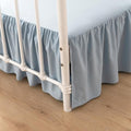 Bed Skirt King Size Ruffled Bed Skirt with Split Corners, 16 Inch Drop Dust Ruffle Bed Skirts with Platform, Gathered Style, 100% Microfiber, Grayish Blue
