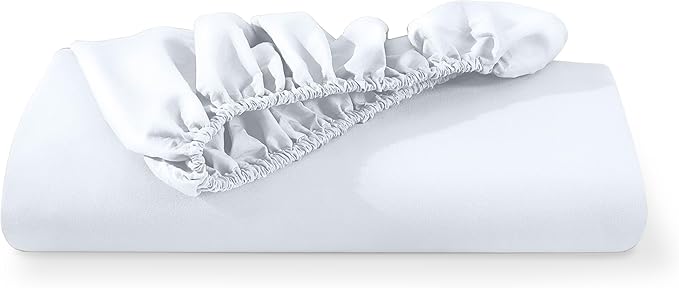 Bare Home Fitted Bottom Sheet Twin XL Size - Premium 1800 Microfiber - Ultra-Soft Hotel Luxury - Deep Pocket - Durable and Long Lasting - Fitted Sheet (Twin XL, White)