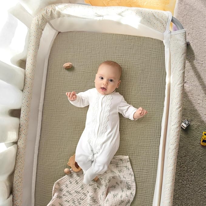lulumoon Pack N Play Sheets: Soft & Breathable Playard Sheets for Boys and Girls - Fitted for Most Pack N Play and Playard Mattress