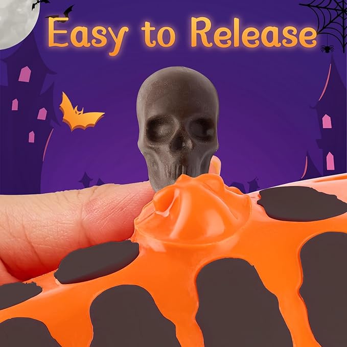 Mini Skull Molds, Halloween Gummy Chocolate Molds, 100 Cavities, 2Pcs