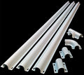 Electriduct 1" White Plastic Flanged Wire Guard Kit - 59" Length, Custom Style, Screw-In Installation