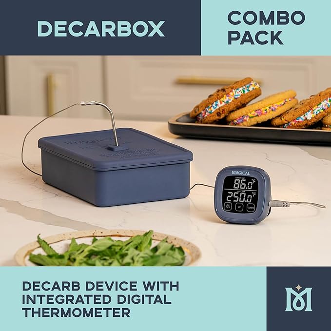 Magical Butter DecarBox Thermometer Combo - Oven-Safe Silicone Container