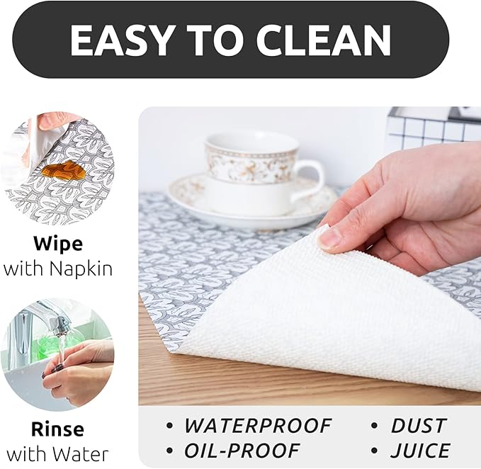 RAY STAR 12X120 Inch Shelf Liner for Kitchen Cabinets, Non-Adhesive Cabinet Liner Washable, PVC Drawer Liner for Dresser Non-Slip Bathroom (Black Floral)(6 Roll)