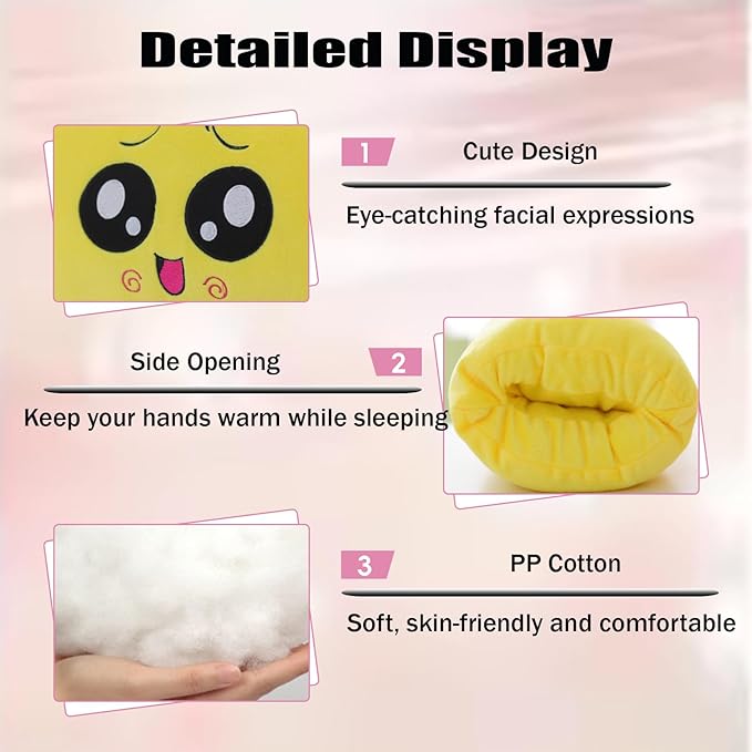 Kids Cartoon Hand Pillow Hand Warmer,Multifunction Home Animal Doll Plush Muffs Cartoon,Soft Cotton,for Napping,Travel Essentials (model8)