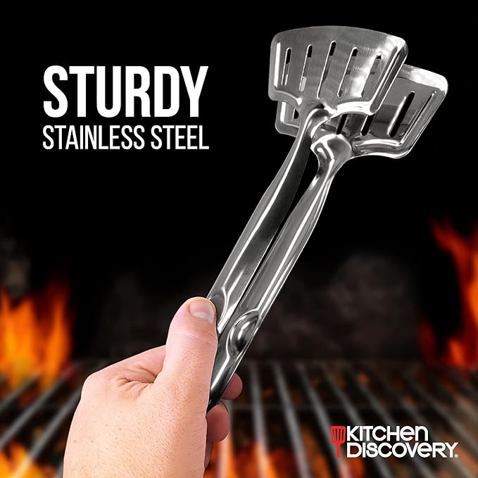 Kitchen Discovery Spatula Tongs for Flipping, 1 piece