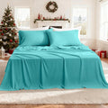 California King Size Sheet Set - Luxury 4 Piece Breathable Soft Sheets for King Size Bed, 16" Deep Pocket Wrinkle Free Cooling Bedding Sheet and Pillowcase Set Cal King Size, Turquoise