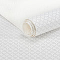 RAY STAR 12X120 Inch Shelf Liner for Kitchen Cabinets, Non-Adhesive Cabinet Liner Washable, PVC Drawer Liner for Dresser Non-Slip Bathroom (White Circle)(5 Roll)