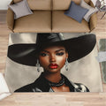 5x7 Fashionable Woman Rugs for Bedroom - Modern Woman Print Rug, Sexy Girl Rug Non Slip Soft Rugs for Living Room Hardwood Floors Teen Room