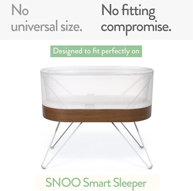 Bassinet Fitted Sheets Compatible with SNOO Happiest Baby Oval Bassinet – Snuggly Soft 100% Jersey Cotton – Light + Dark Sage Green – 2 Pack