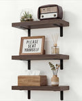 Easy Install Floating Shelves, 15.7 Inch Wall Mounted Wood Shelf, Hanging Shelf