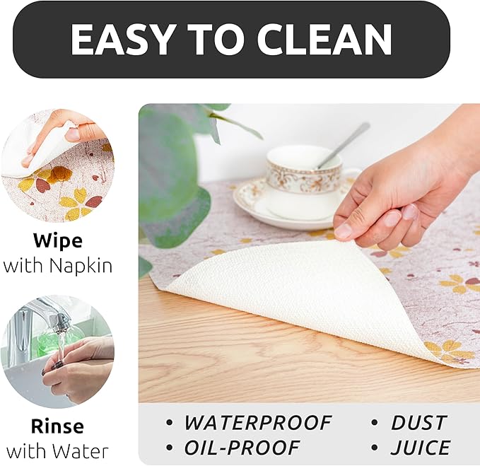 RAY STAR 18X96 Inch Shelf Liner for Kitchen Cabinets, Non-Adhesive Cabinet Liner Washable, PVC Drawer Liner for Dresser Non-Slip Bathroom (Yellow-Floral)(5 Roll)