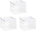 Amazon Basics Clear Zippered Storage Bags for Closet Organization, Stackable Clothing and Linen Storage Containers, 3-Pack