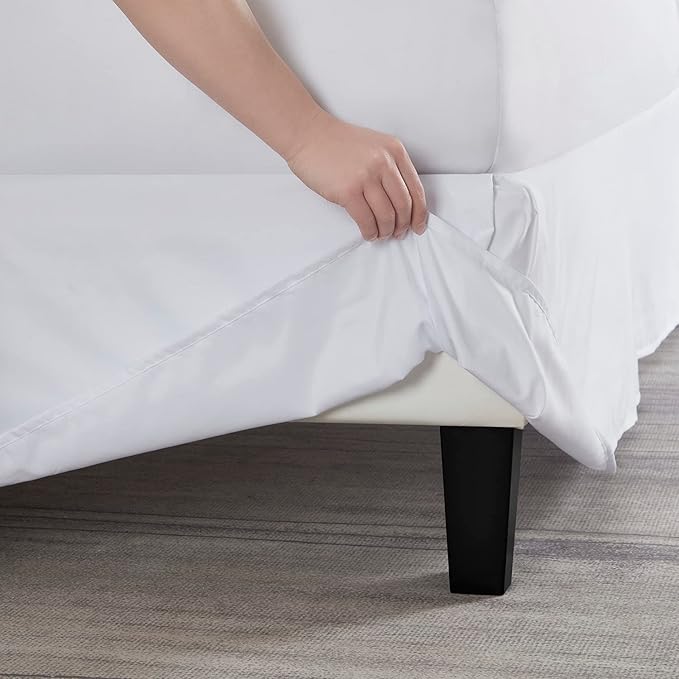 Nestl White Twin Bed Skirt - Twin Size Bed Skirt 14 Inch Drop - Brushed Microfiber Bed Skirts - Hotel Quality Pleated Bed Skirt - Shrinkage & Fade Resistant