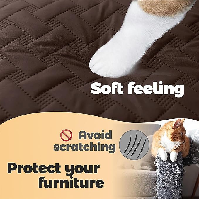 gogobunny 100% Double Sided Waterproof Dog Blanket Soft Pet Bed Cover Reversible Protect Furniture Couch Sofa Car for Puppy Cat Kids (Dark Chocolate/Light Chocolate, 68x82 Inch (Pack of 1))