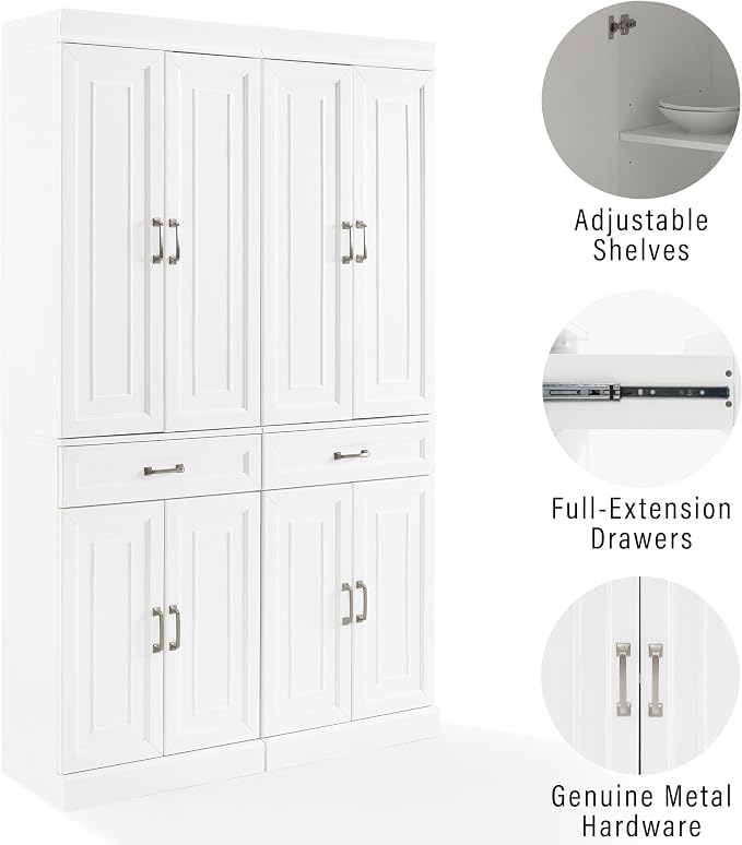 Crosley Furniture Stanton 2-Piece Pantry Storage Cabinet Set