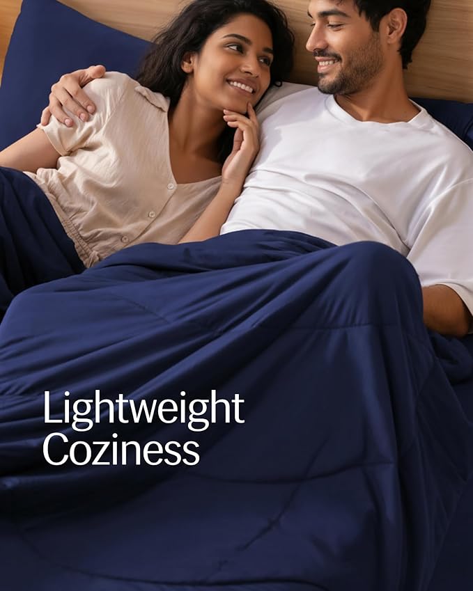 REST® Evercool® Cooling Comforter, King/Cali King, Blanket for Hot Sleepers, All Season Bedding to Keep Cool for Night Sweats, Breathable Lightweight Duvet, 106x90 Inches, Midnight Blue
