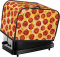 Novelty Food Pepperoni Pizza 2 Slice Toaster Cover, Waterproof Toaster Dust Cover Bread Maker Protective For Small Kitchen Appliance Dining Room Home Table Decor Gifts