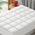 Twin Mattress Topper - Extra Thick Mattress Pad Cover - Pillow Top with Soft Breathable Spiral Fiber Filling, 8-21 Inch Deep Pocket, Cooling, White