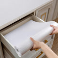 Shelf and Drawer Liner for Kitchen Cabinets Non-Adhesive, Strong Grip Non-Slip Thickened Cabinet Liners for Shelves, Waterproof Mats for Dresser Cupboard, White, 12 in x 10 Feet
