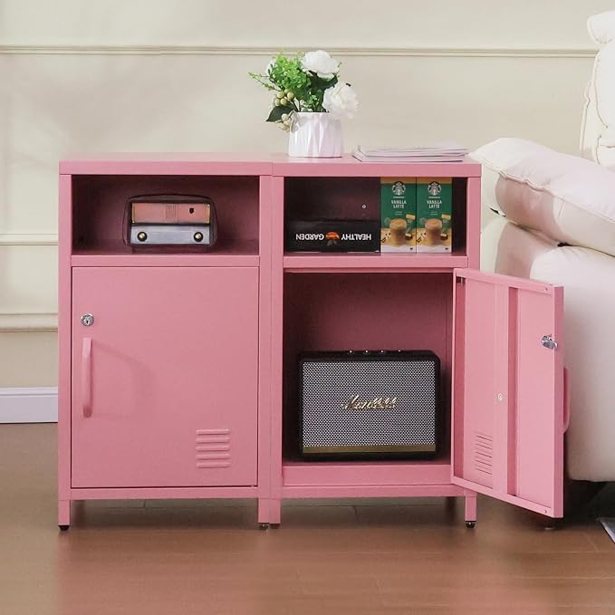 ALBAD Compact Metal Nightstand