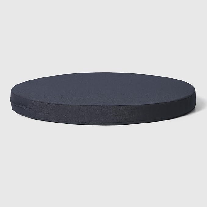 WestinTrends Solace Outdoor Patio Kitchen Dining Chair Round Seat Cushions Set of 4, 16 x 16, Navy Blue