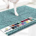 Muddy Mat® Original Dog Door Mat for Muddy Paws, Super Absorbent Microfiber, Non-Slip Washable Pet Rug, Quick Dry Chenille Entryway Carpet, Machine Washable Indoor Outdoor mat, Seafoam Green 48"x72"