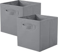 ShellKingdom Storage Bins, Foldable Fabric Storage Cubes And Cloth Storage Organizer Drawer For Closet And Toys Storage, 2 Pack (Gray)