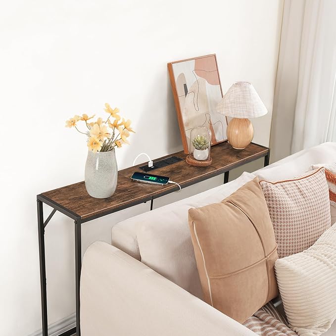 MAHANCRIS Console Table, Narrow Sofa Table, 43.3” Entrance Table