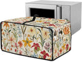 Toaster Oven Cover with Pockets, Washable Smart Oven Dust Cover Protective Kitchen Appliances Decor and Accessories, S, 14.5" x 18.5" x 9", Floral Pattern