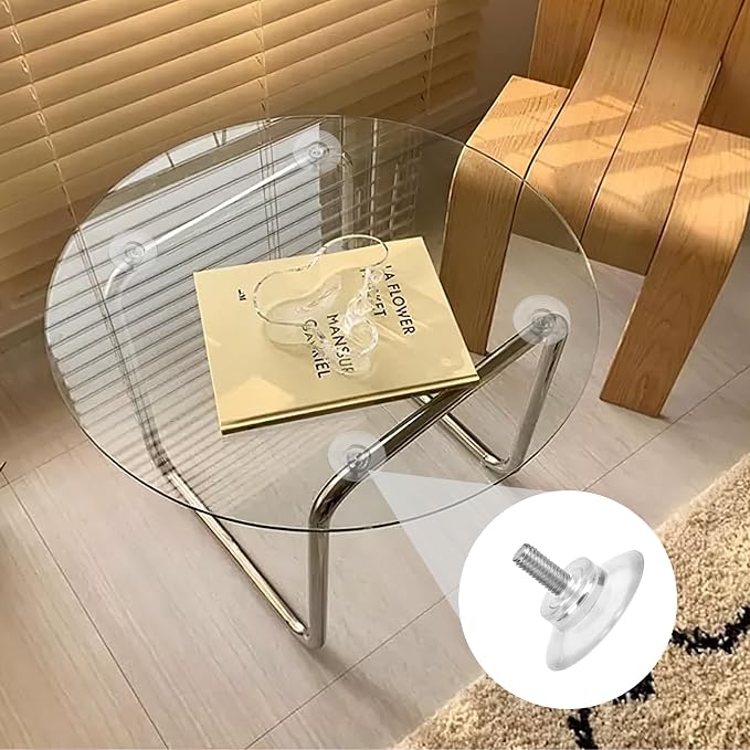 Sankoly 8 Pcs Glass Table Tops Suction Cup 1.3 Inches Strong Suction Cup