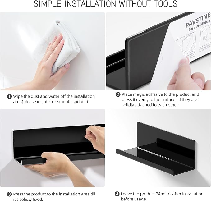 PAVSTINE Acrylic Floating Shelves