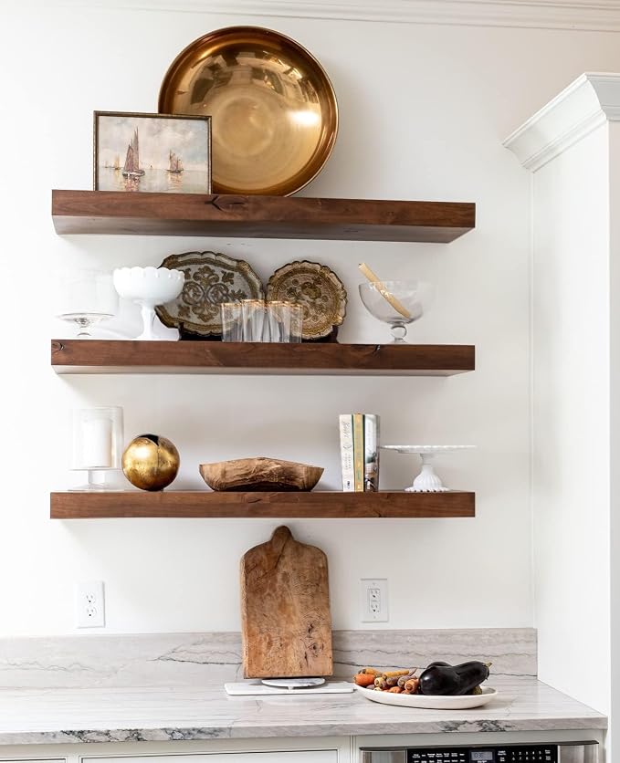 LEOPO 6-Pack 10 inch Floating Shelf Brackets, Hidden Shelf Bracket