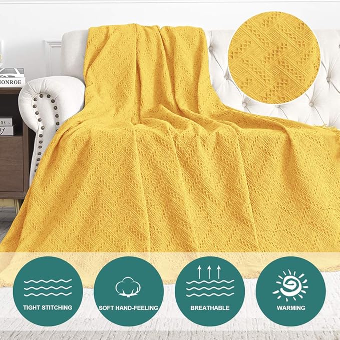 MYSKY HOME Sofa Covers, Couch Cover for 2 Cushion Couch, Geometrical Sectional Couch Covers for Dogs, Sofa Throws Sofa Slipcovers for Pets, & Kids (X-Large, 71" x 118", Yellow)