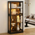 Gurexl Modern Glass Display Cabinet