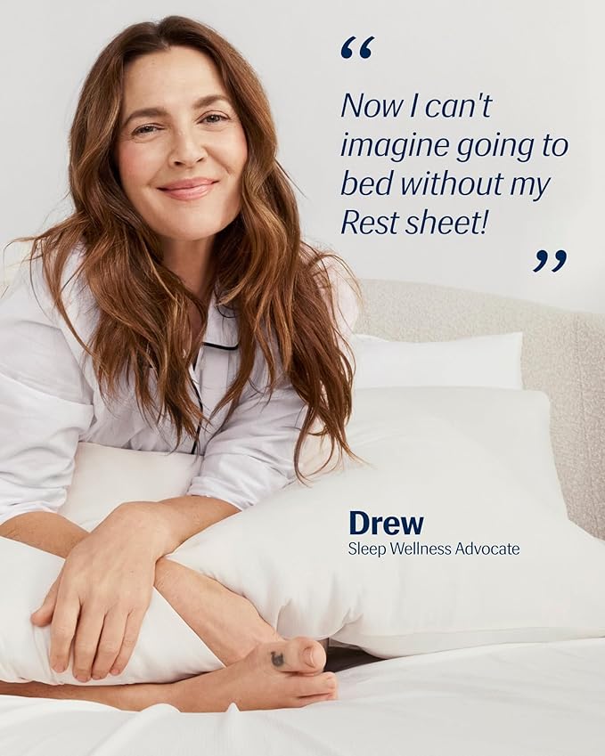 REST® Evercool®+ Cooling Sheet Set, Full Size, Light Gray, Breathable Bed Sheets for Hot Sleeper and Night Sweats, with Pillowcases, with Ionic+ Self-Cleaning Silver Yarn for Sensitive Skin, 4PCS