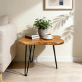 Live Edge Side Table, Solid Wood End Table