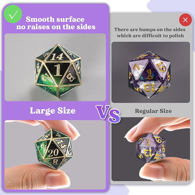 LET'S RESIN Upgraded Large DND Silicone Molds for Resin with 7 Cavities